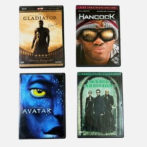 Mixed Lot Gladiator Hancock Avatar Matrix Reloaded DVD Bundle Action Sci-Fi